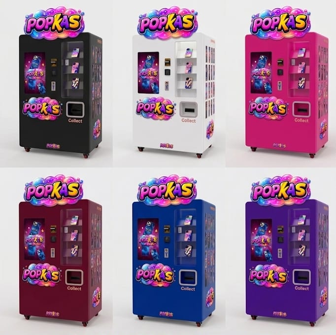 Les 6 bornes Popkas — Noir, Blanc, Rose, Bordeaux, Bleu, Violet